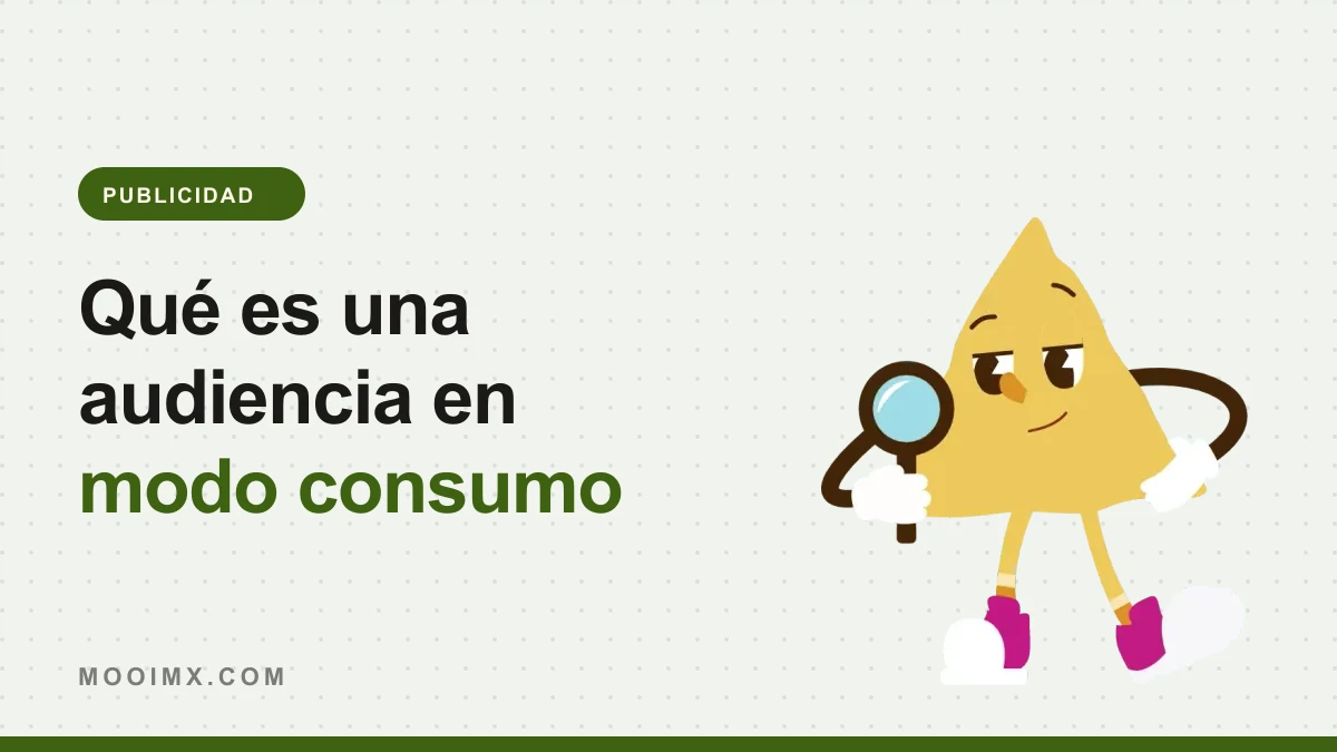 Ilustración de la mascota de MOOI con una lupa