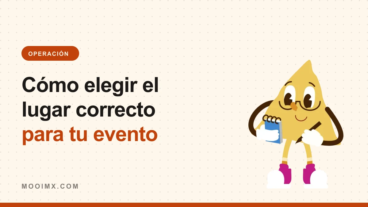 Ilustración de la mascota de MOOI con una libreta