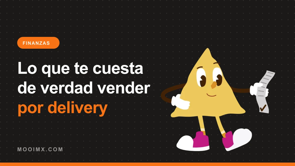 Ilustración de la mascota de MOOI revisando un recibo muy largo