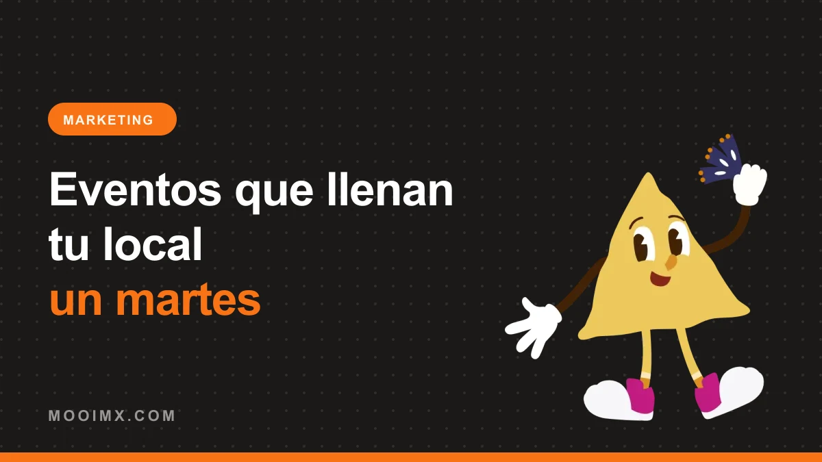 Ilustración de la mascota de MOOI sosteniendo boletos