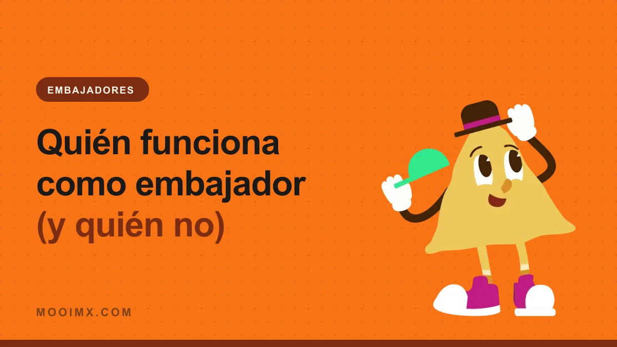 Ilustración de la mascota de MOOI con sombrero