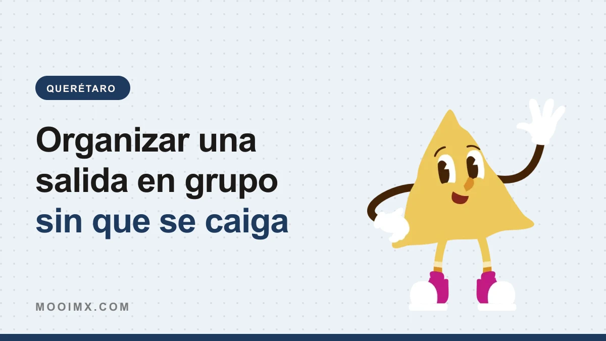 Ilustración de la mascota de MOOI saludando